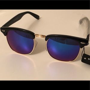 REFLECTIVE MIRRORED LENS/HALF FRAME SUNGLASSES
